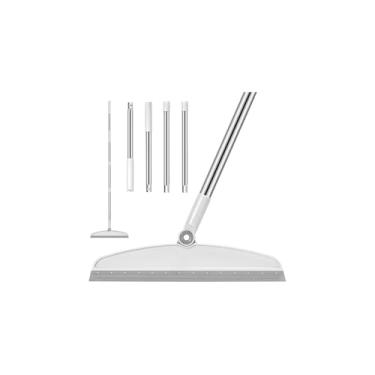 Imagem de Vassoura Mágica Multifuncional Ajustável, Rodo de Limpeza, Aço Inox e Borracha, 3 Tamanhos (70cm-130cm), Largura 30cm, para Vidro e Janelas