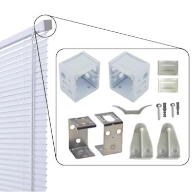 Imagem de Conjunto de Instalação Para Cortina Persiana Horizontal em PVC | Atlas - Branco