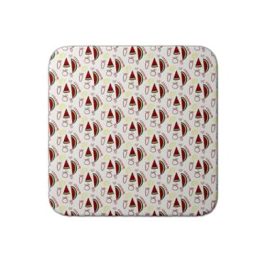 Imagem de Ladrilho Decorativo de Cerâmica Estampa Melão Vermelho Laranja Abstrato