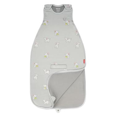 Imagem de HECCEI Saco de dormir para bebês de lã merino e algodão orgânico, saco de dormir para todas as estações, adequado para 2 a 24 meses (cinza Snackyphant)