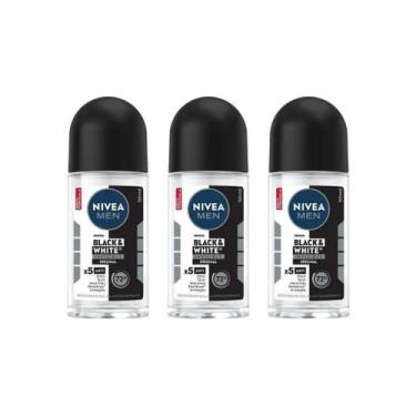Imagem de Desodorante Roll-On Nivea 50Ml Masc Black&White Invisi - 3Un