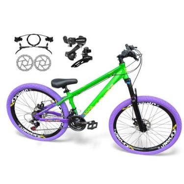 Imagem de Bicicleta Aro 26 Vikingx Tuff X44 Freeride 21v Câmbios Shimano Freio a