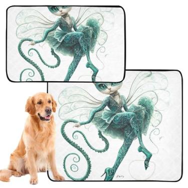 Imagem de TSENQUE Almofadas modernas de xixi de fada para cães laváveis para animais de estimação e gatos, reutilizáveis, absorventes e absorventes para filhotes, tapete impermeável para caixa de cachorro