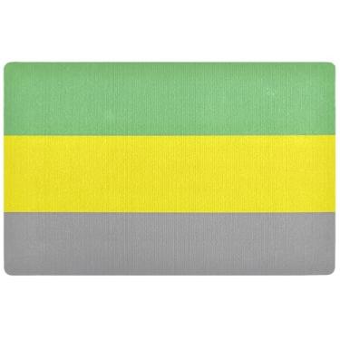 Imagem de TSENQUE Tapete de porta frontal personalizado com bandeira do orgulho lithromantic identidade sexual, tapete de varanda impermeável, lavável, tapetes de entrada internos para casa, 81 cm x 50 cm