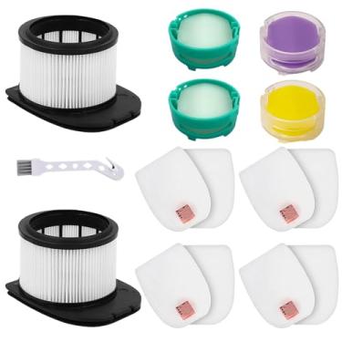 Imagem de Alrens Kit de substituição de filtros e odores IZ862H para aspirador sem fio Shark Stratos IZ862H IZ562H, inclui 2 filtros + 4 espuma e feltro + 4 cartuchos neutralizadores de odor