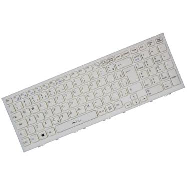 Imagem de Teclado mBook Sony Vaio Pcg-71811w Ç Branco Br Com Ç Com Frame