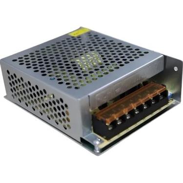 Imagem de Fonte de Alimentação Chaveada, 12V 10A Bivolt, para CFTV e Fita LED, Modelo Colmeia