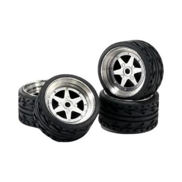 Imagem de Rodas De Liga Carlomo N-Class 1/64 Com Pneus De Borracha, Conjunto De 