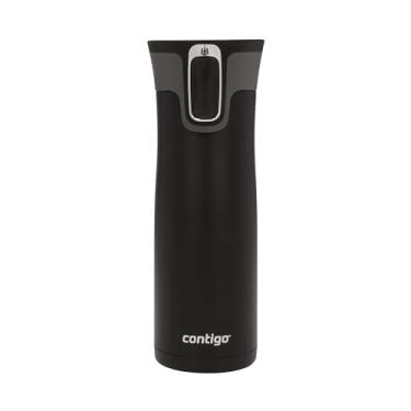 Imagem de Contigo West Loop 2.0 Caneca de viagem de aço inoxidável com tampa à prova de derramamento, copo reutilizável isolado a vácuo para café e chá, preto fosco, 591 ml