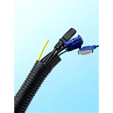 Imagem de Capa de proteção de cabo de 8 mm com isolamento em PE, organizador de cabos resistente à mastigação para TV, computador e mesa