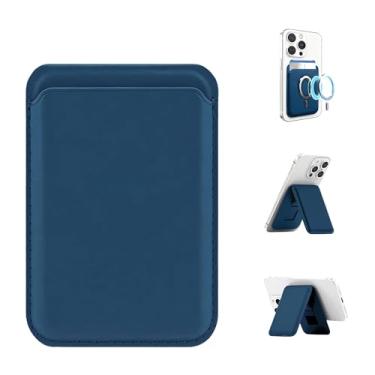 Imagem de ETOFIXEE Carteira MagSafe, carteira magnética de couro para telefone com suporte ajustável, 1-3 porta-cartão de crédito magnético com bloqueio RFID para iPhone16 15 14 13 12 Pro Max Series Cases