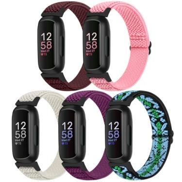 Imagem de Bcuckood Pulseira de relógio compatível com Fitbit Inspire 3/Inpsire 2/Inspire/Inpsire HR/Ace 2/Ace 3, pulseira de substituição elástica ajustável para mulheres e homens, pulseiras esportivas macias e