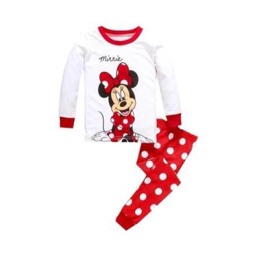 Imagem de Conjunto De Pijamas De Algodão Para Crianças Primavera Outono Minnie M