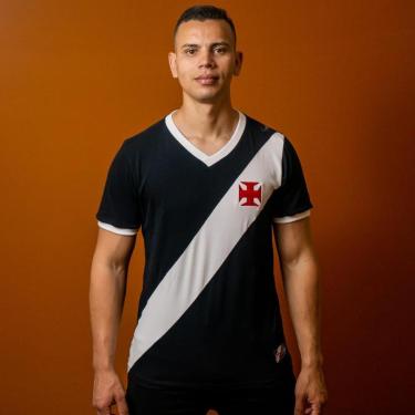 Imagem de Camiseta Vasco 1948 Retrô Mania Preta-Masculino