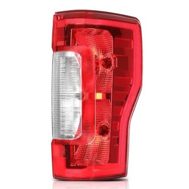 Imagem de AUTOSAVER88 Conjunto de luzes traseiras compatível com Ford F-250 F-350 Super Duty 2017 2018 2018 2019, substituição de lanternas traseiras de lente transparente vermelha - lado do passageiro