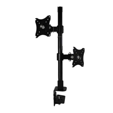 Imagem de BEGWVDJTP Suporte de monitor de tela dupla um-para-dois, braço mecânico de elevação de camada dupla, rolamento de carga de 14-24 polegadas 8 kg