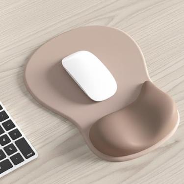 Imagem de Mouse pad ergonômico com descanso de pulso - tapete de mouse de mesa confortável com superfície lisa e base antiderrapante para computador de escritório e casa