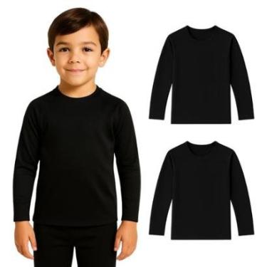 Imagem de Kit 2 Camisetas Manga Longa Infantil Menino Proteção Solar-Masculino