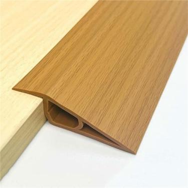 Imagem de GQQGSHOP Tira autoadesiva de transição de piso de 2 m, tira de acabamento de PVC para carpete e borda de piso, transições de limiar de PVC adequadas para altura limite de 0,67 ~ 2 cm (carvalho amarelo