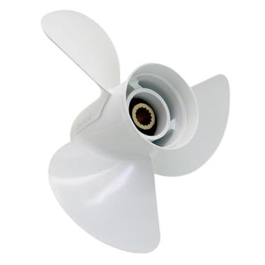Imagem de NITAGO Hélice de barco compatível com 3 ventiladores para motores de barco de 40-60, peça robusta na cor branca para F60fet E55 E40 F30B F50het