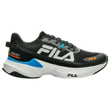 Imagem de Tênis Fila Recovery Masculino Original, 41, Preto, Azul, Masculino