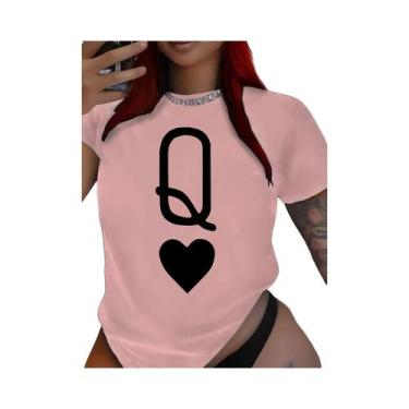 Imagem de Camisetas Femininas plus Size De Verão Casuais De Algodão Respirável C