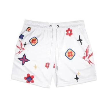 Imagem de Bermuda Masculina De Basquete E Corrida Em Malha Respirável De Secagem