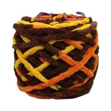 Imagem de Fio De Poliéster Macio E Grosso (2 Peças) Para Tricô Manual, Crochê, C