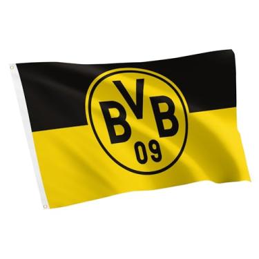 Imagem de Desert Cactus Bandeira do Borussia Dortmund FC BVB Alemanha Alemã Die Schwarzgelben Futebol 100% Poliéster Interior Exterior 0,9 x 1,5 m Bandeiras de Equipe (Bandeira G)