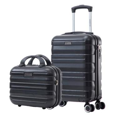 Imagem de Kit Mala Bordo Bagagem de Mão Avião Viagem Frasqueira ABS - Allabard, 