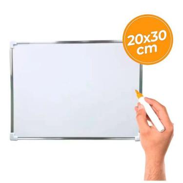 Imagem de Quadro branco lousa escolar escritório 30x20cm c/ moldura - Rio Tijuca
