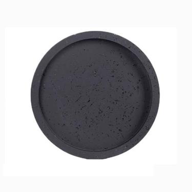 Imagem de Pires de plantas Bandeja coletora de pires plantador grande, palete redondo resina sintética para plantas internas e externas(Preto,Grande)
