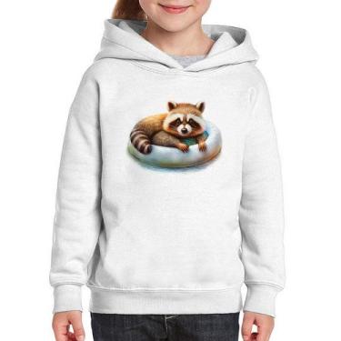 Imagem de Moletom Infantil Panda Vermelho Relaxando Na Piscina - Foca na Moda, B