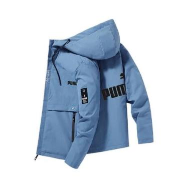 Imagem de Jaqueta Masculina Corta-Vento Com Capuz Para Outono/Inverno, Casual, L