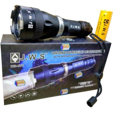 Imagem de Lanterna De Mergulho Led T6 5260000 Lumens 50 Metros Jws Ws-575