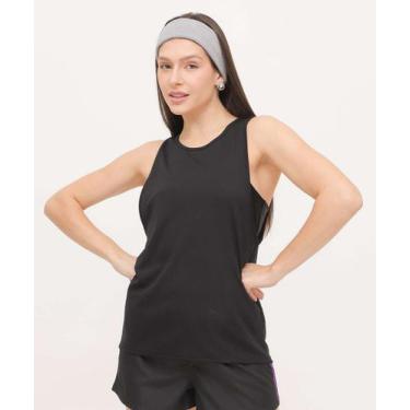 Imagem de Blusa Regata Feminina Fitness Vazado Marisa-20016, Preto, P