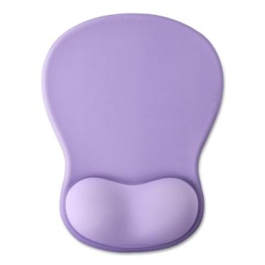 Imagem de Mouse pad de gel com suporte de pulso, mousepad ergonômico com descanso de pulso, mouse pad para jogos com almofada macia e base de poliuretano antiderrapante, design côncavo e alívio da dor, para