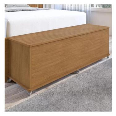 Imagem de Baú Banco Luca Cedro Quarto Brinquedos Casa D Moveis