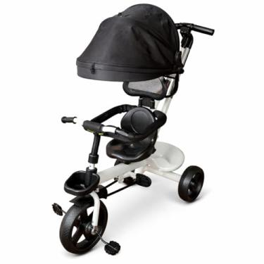 Imagem de Triciclo Infantil Branco com Empurrador – Apoio para Passeios, Seguro e Confortável