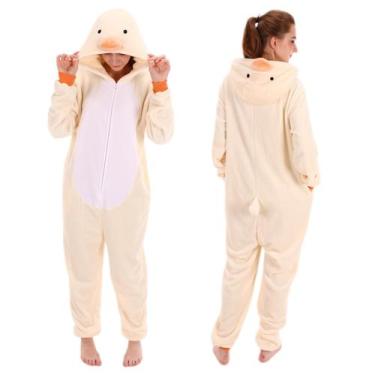 Imagem de Pijama adulto COSUSKET Snug Fit Flannel Duck Cosplay