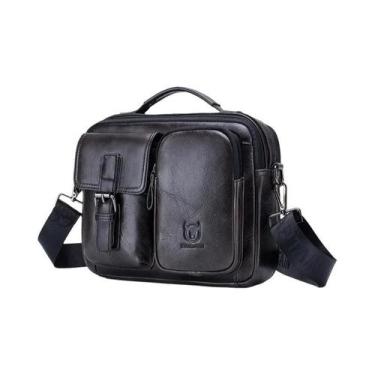 Imagem de Bolsa De Ombro Masculina Em Couro Legítimo, Pasta Casual Para Negócios