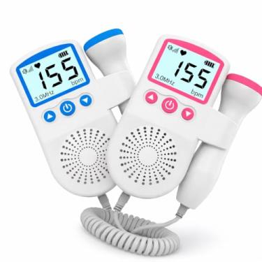 Imagem de Doppler Fetal Portátil para Ouvir Batimentos Cardíacos do Bebê – Monitor Ultrassom