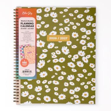 Imagem de Blue Sky Agenda do ano acadêmico semanal e mensal da geração Z 2026-2027, julho de 2026 a junho de 2027, 21,6 cm x 28 cm, capa flexível intercambiável, encadernada, abas laminadas, bolso de