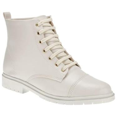 Imagem de Bota Coturno Feminina Tratorada Blogueira Plataforma - LAZZLU, Off whi