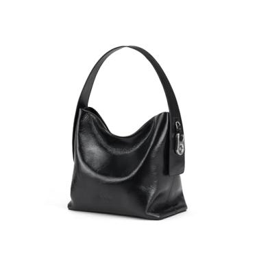 Imagem de LA FESTIN Bolsa Hobo de Couro para Mulheres Elegante Bolsa de Ombro Bolsa Bolsa Preta com Alça Ajustável para Ocasiões Diárias