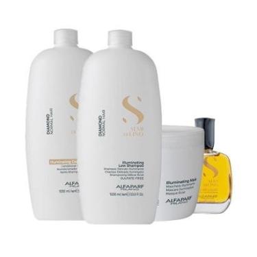 Imagem de Kit Alfaparf Milano Professional Semi Di Lino Diamond - Shampoo e Condicionador e Máscara e Óleo-Unissex