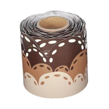 Imagem de MotiveTech Adesivos decorativos marrons para bordas de quadros de avisos, 1000 cm, para pôsteres, quadros-negros e salas de aula.
