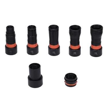 Imagem de Asixxsix Kit adaptador de mangueira de coleta de poeira de 7 peças, adaptadores de mangueira de vácuo com braçadeira giratória de 360 ​​graus com válvula de escape, para lixadeiras