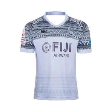 Imagem de Camisa De Rugby Masculina Tamanho Grande Fiji 2025 Respirável De Secag