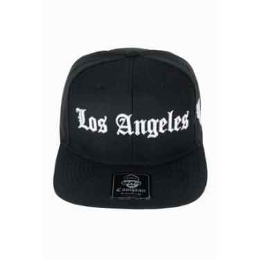 Imagem de Boné Compton Aba Reta Los Angeles California Preto-Unissex